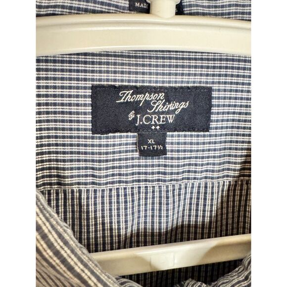 J.Crew Thompson Shirtings XL Blue Check Button Down Preppy Classic Office Shirt - Picture 3 of 6